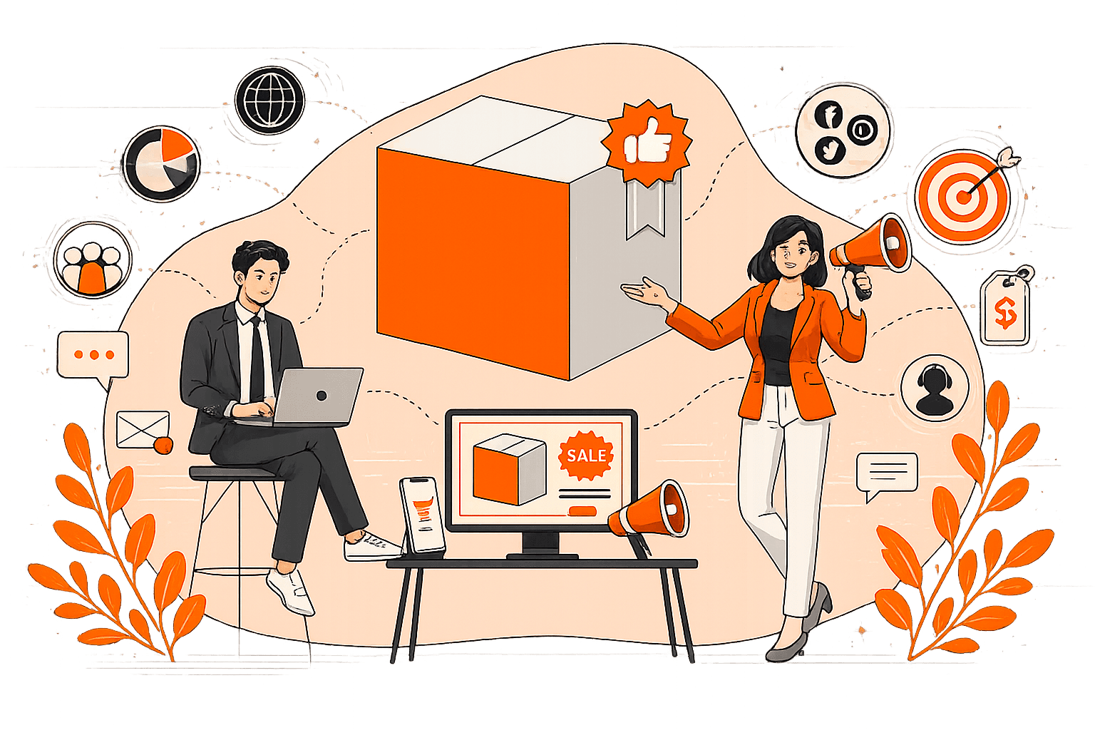 D2C Marketing Illustration