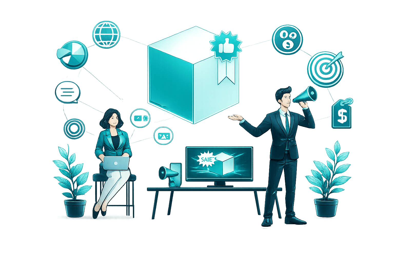 Marketing illustration